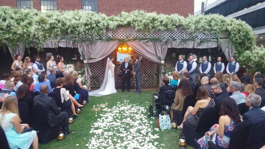 Courtyard wedding ceremony